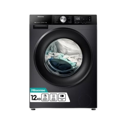 Hisense 3S Series WF3S1243BB3 12kg 1400rpm Washing Machine with WiFi – Black