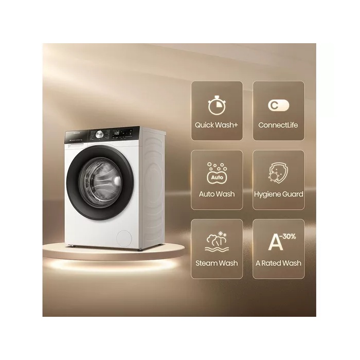 Hisense 3S Series WF3S9043BW3 9kg 1400rpm Washing Machine with WiFi – White - Image 2